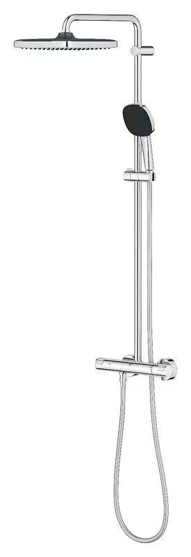 Grohe Vitalio Comfort System prysznicowy z baterią termostatyczną w chromie z deszczownicą i słuchawką prysznicową