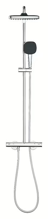 Grohe Vitalio Comfort System prysznicowy z baterią termostatyczną w chromie z deszczownicą i słuchawką prysznicową