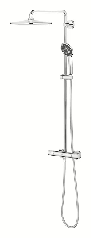 System prysznicowy Grohe Vitalio Joy XXL 310 z termostatem w chromie, z deszczownicą i słuchawką prysznicową