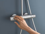 System prysznicowy Grohe Vitalio Joy XXL 310 z termostatem w chromie, z deszczownicą i słuchawką prysznicową