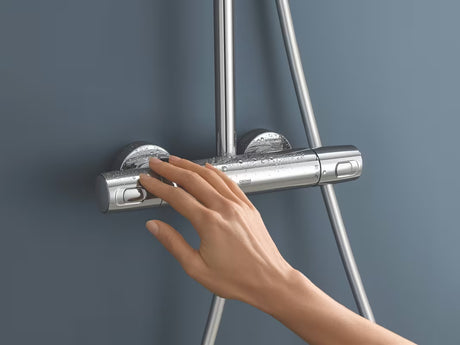 System prysznicowy Grohe Vitalio Joy XXL 310 z termostatem w chromie, z deszczownicą i słuchawką prysznicową
