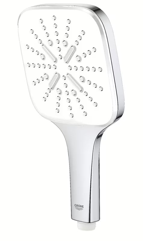 Chromowana słuchawka prysznicowa Grohe Vitalio 130 SmartActive Cube z trzema strumieniami i sterowaniem SmartTip