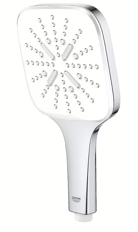 Chromowana słuchawka prysznicowa Grohe Vitalio 130 SmartActive Cube z trzema strumieniami i sterowaniem SmartTip