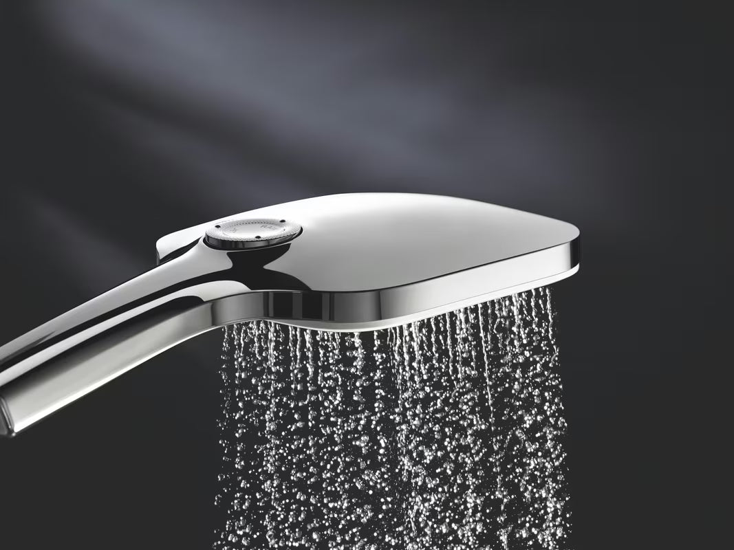 Chromowana słuchawka prysznicowa Grohe Vitalio 130 SmartActive Cube z trzema strumieniami i sterowaniem SmartTip