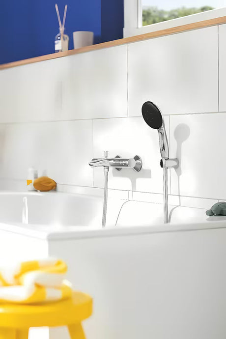 Grohe Vitalio Start zestaw wannowy w chromie z słuchawką prysznicową, uchwytem i wężem prysznicowym 1750 mm.