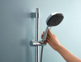 Chromowany zestaw prysznicowy Grohe Vitalio Start z słuchawką prysznicową, drążkiem i wężem