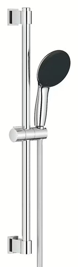 Chromowany zestaw prysznicowy Grohe Vitalio Start ze słuchawką prysznicową, drążkiem prysznicowym i wężem