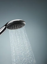 Chromowany zestaw prysznicowy Grohe Vitalio Start ze słuchawką prysznicową, drążkiem prysznicowym i wężem