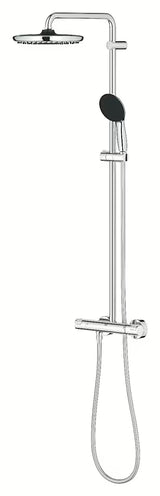 Grohe Vitalio Start System prysznicowy z baterią termostatyczną chrom z deszczownicą i słuchawką prysznicową