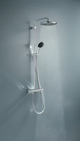 Grohe Vitalio Start System prysznicowy z baterią termostatyczną chrom z deszczownicą i słuchawką prysznicową