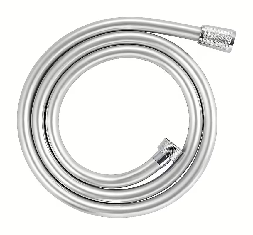 Chromowany wąż prysznicowy Grohe vitalioflex Silver 1500 mm z funkcją TwistStop i ochroną AntiFold