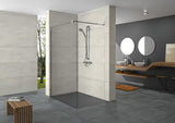 Ścianka prysznicowa Walk‑in- Hüppe Design pure 90 cm w wykończeniu chrom połysk z przezroczystym szkłem