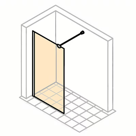 Ścianka prysznicowa Walk‑in- Hüppe Design pure 90 cm w błyszczącym chromie z przezroczystym szkłem