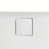 Biały matowy brodzik prysznicowy prostokątny Hüppe easyflat 180x90 cm z lanego marmuru, o niskim profilu