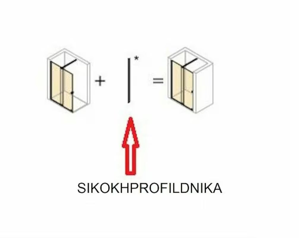 Dodatkowy profil Hüppe Strike New w wykończeniu czarny mat pro do montażu drzwi we wnęce.