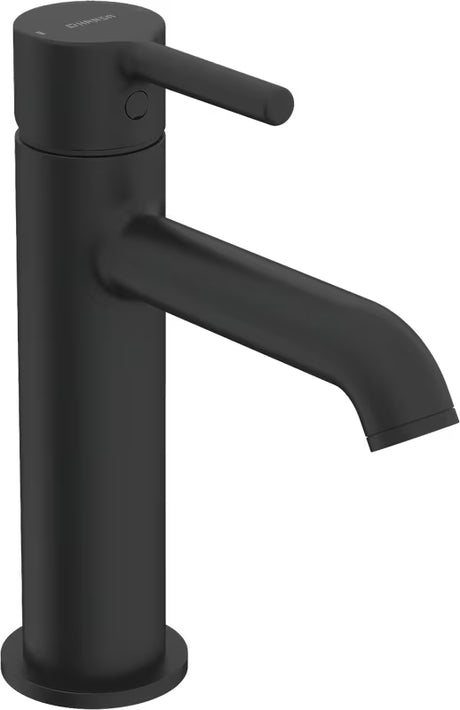 Hansa Vantis jednouchwytowa stojąca bateria umywalkowa bez odpływu w kolorze czarny mat z matową powierzchnią