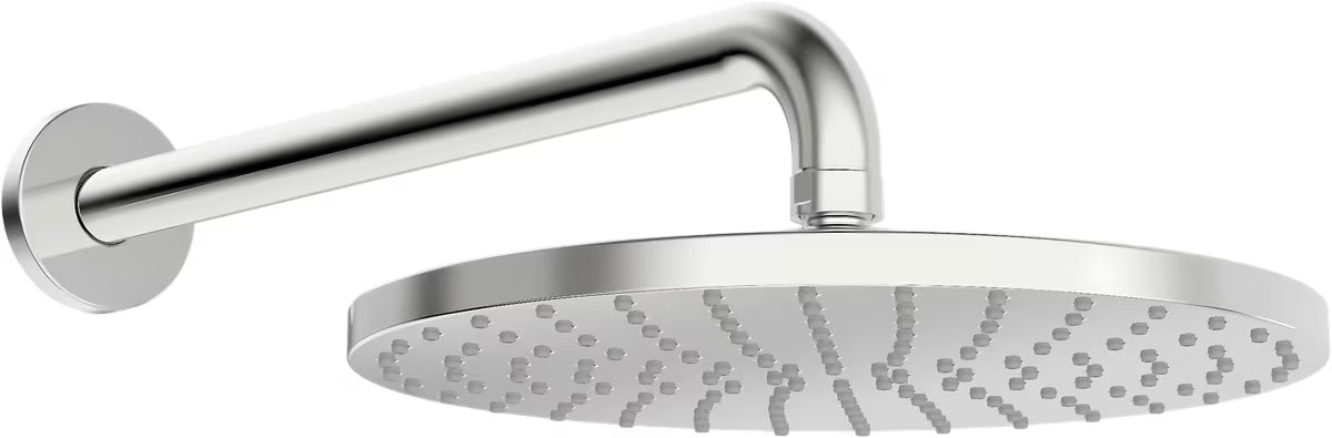 Deszczownica  Hansa Viva w chromie z okrągłą głowicą 250 mm i ramieniem prysznicowym