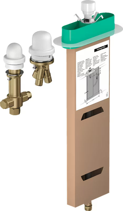 Hansgrohe element podtynkowy pro do baterii trójotworowej na brzeg wanny z boxem na wąż sBox