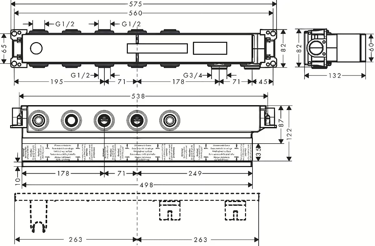 Hansgrohe rainselect podtynkowy element podstawowy pro termostat prysznicowy z trzema funkcjami
