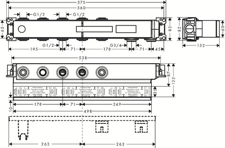 Hansgrohe rainselect podtynkowy element podstawowy pro termostat prysznicowy z trzema funkcjami