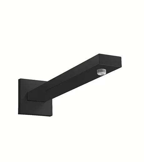 Hansgrohe ramię prysznicowe ścienny w matowej czerni, kwadratowy design, długość 390 mm