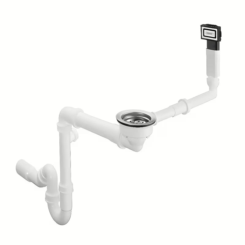 Hansgrohe D16-10 ręczny syfon do zlewozmywaka w chromie z przelewem i metalowym sitkiem