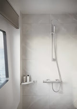 Chromowany półka narożna hansgrohe addstoris ze stali nierdzewnej pro montaż ścienny do prysznice