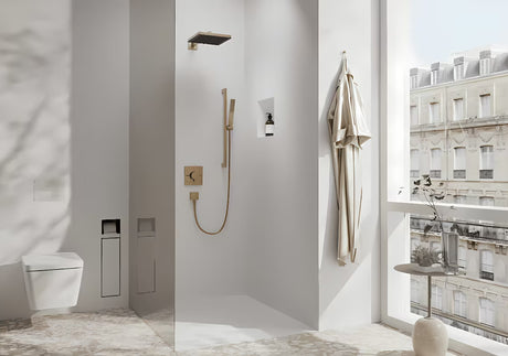 Haczyk na ręcznik hansgrohe addstoris w wykończeniu szczotkowany brąz pro do zawieszenia ręcznika lub szlafroka.