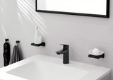 Szklana mydelniczka Hansgrohe addstoris z uchwytem ściennym w matowej czerni