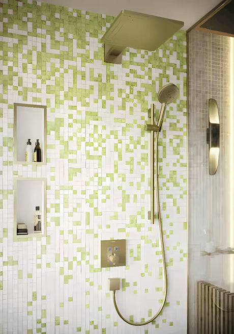 Hansgrohe addstoris uchwyt na szklankę i szczoteczki z nieprzezroczystą szklanką ze szkła w szczotkowanym brązie