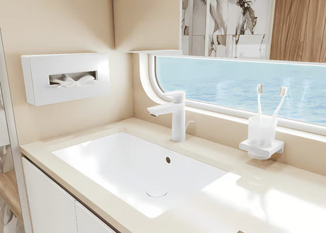 Hansgrohe addstoris uchwyt na szklankę i szczoteczki szklanka w komplecie w matowym białym wykończeniu
