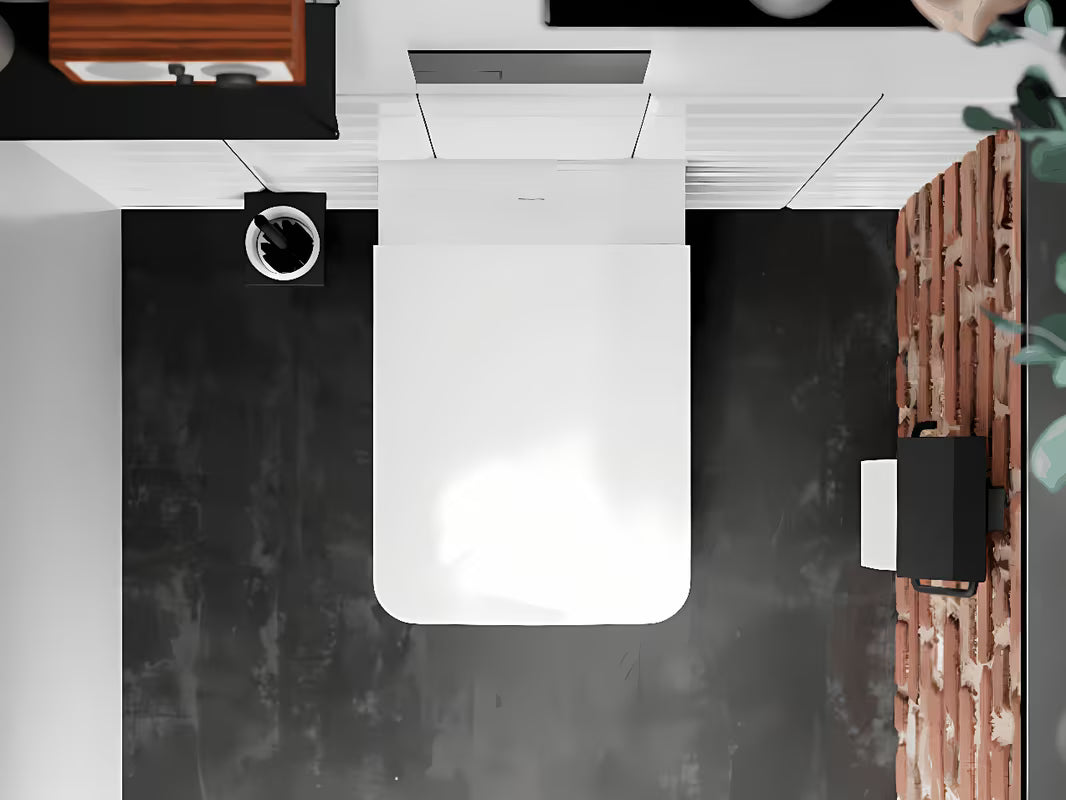 Ścienna SZCZOTKA do Wc hansgrohe addstoris w matowej czerni z uchwytem z metalu i szkła