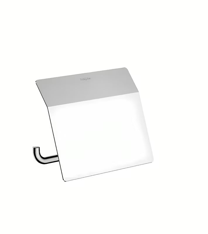 Chromowany ścienny uchwyt na papier toaletowy Hansgrohe addstoris z pokrywą
