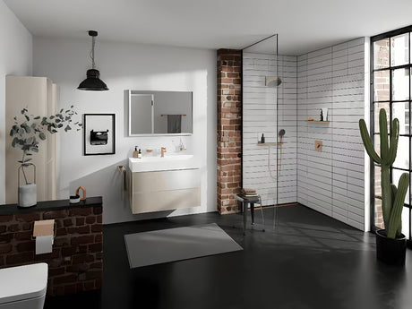Hansgrohe addstoris uchwyt na papier toaletowy z pokrywą w wykończeniu szczotkowany brąz.