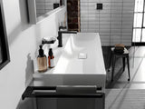 Hansgrohe addstoris podwójny ścienny uchwyt na ręczniki w matowej czerni z ukrytym mocowaniem.