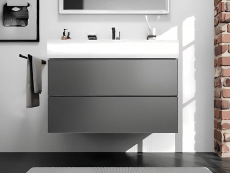 Hansgrohe addstoris podwójny ścienny uchwyt na ręczniki w matowej czerni z ukrytym mocowaniem.