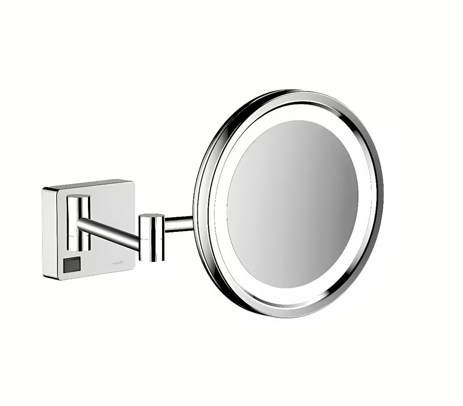 Hansgrohe addstoris składane lusterko kosmetyczne w chromie z OŚWIETLENIEM led pro do golenia i makijażu