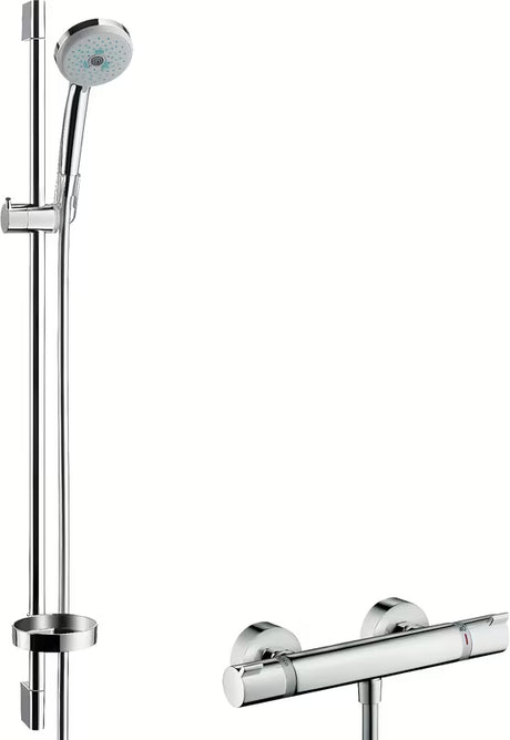 Hansgrohe Croma 100 termostatyczna bateria prysznicowa z zestawem prysznicowym w wykończeniu chrom