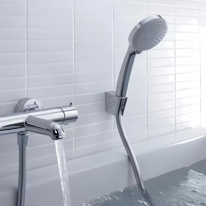 Hansgrohe Croma 100 zestaw wannowy zestaw prysznicowy w chromie z słuchawką prysznicową 100 mm, uchwytem i wężem