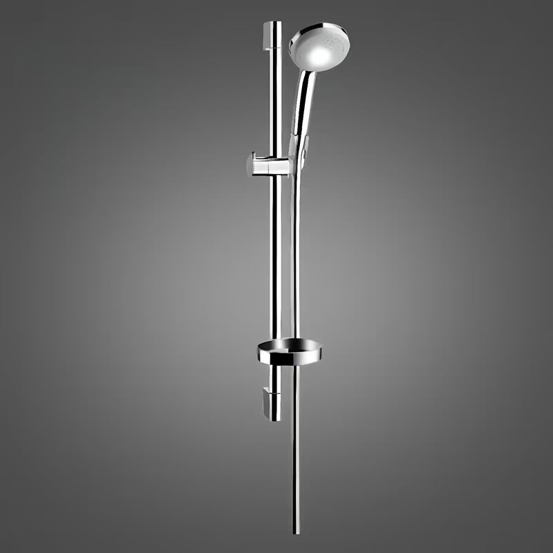 Hansgrohe Croma 100 zestaw prysznicowy w wykończeniu chrome ze słuchawką prysznicową, drążkiem, wężem, suwakiem i mydelniczką