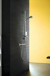 Hansgrohe Croma 100 zestaw prysznicowy w wykończeniu chrome ze słuchawką prysznicową, drążkiem, wężem, suwakiem i mydelniczką