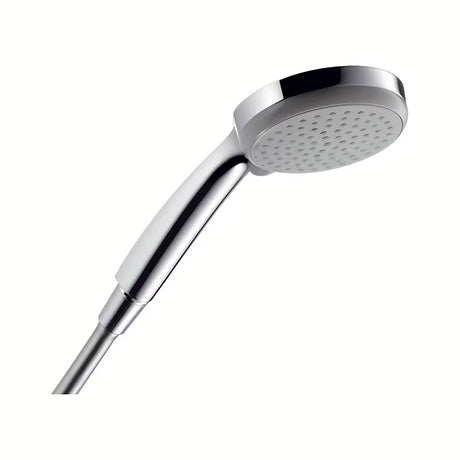 Słuchawka prysznicowa Hansgrohe Croma 100 w chromie o średnicy 100 mm i czterech rodzajach strumienia