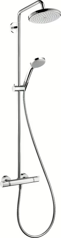 Hansgrohe Croma system prysznicowy z baterią termostatyczną w wykończeniu chrome z deszczownicą 220 mm
