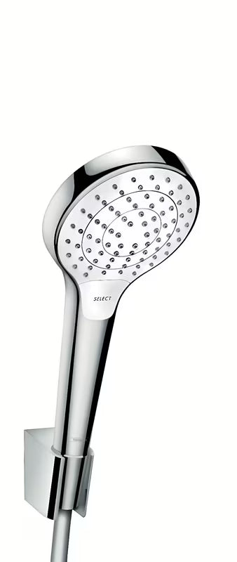 Hansgrohe Croma Select zestaw wannowy biały/chrom ze słuchawką prysznicową 110 mm i przyciskiem Select