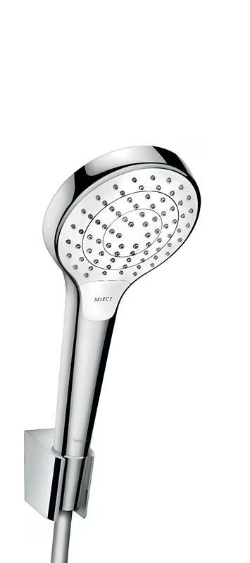 Hansgrohe Croma Select zestaw wannowy w wykończeniu biały/chrom ze słuchawką prysznicową i wężem