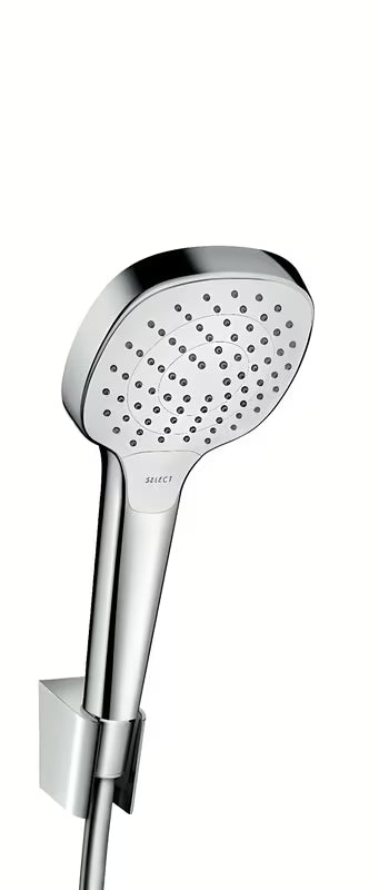 Hansgrohe Croma Select zestaw wannowy w kolorze biały/chrom ze słuchawką prysznicową 110 mm i przyciskiem Select