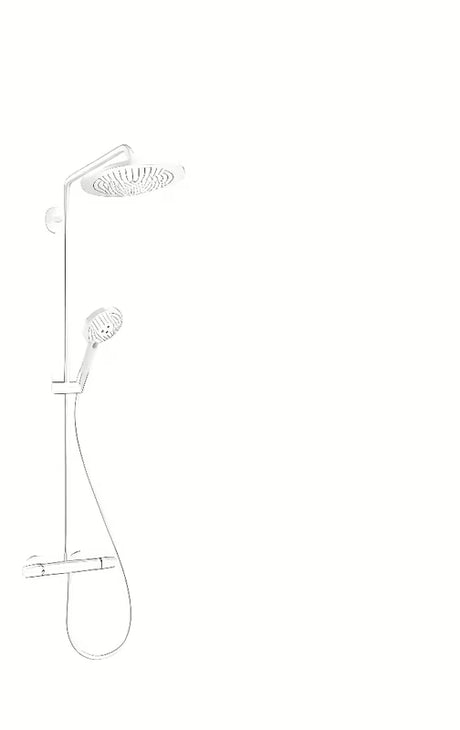 Hansgrohe Croma-Select system prysznicowy z baterią termostatyczną w matowej bieli, z deszczownicą 280 mm