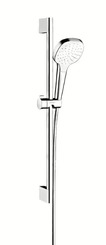 Hansgrohe Croma Select E zestaw prysznicowy w wykończeniu biały/chrom ze słuchawką prysznicową, drążkiem Unica i wężem