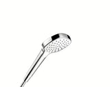 Hansgrohe Croma Select E zestaw prysznicowy w wykończeniu biały/chrom ze słuchawką prysznicową, drążkiem Unica i wężem
