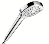 Słuchawka prysznicowa Hansgrohe Croma Select E w wykończeniu biały/chrom z przyciskiem Select i średnicą 110 mm